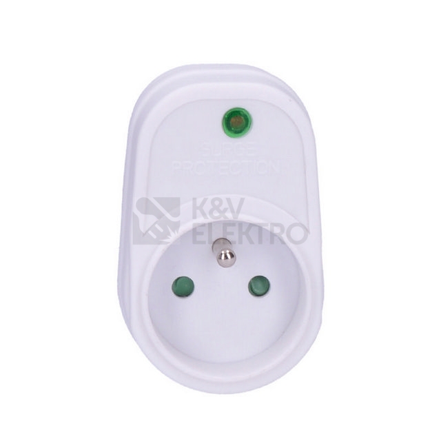 Obrázek produktu Přepěťová ochrana do zásuvky 236J 1 zásuvka kontrolka Solight PO20 2