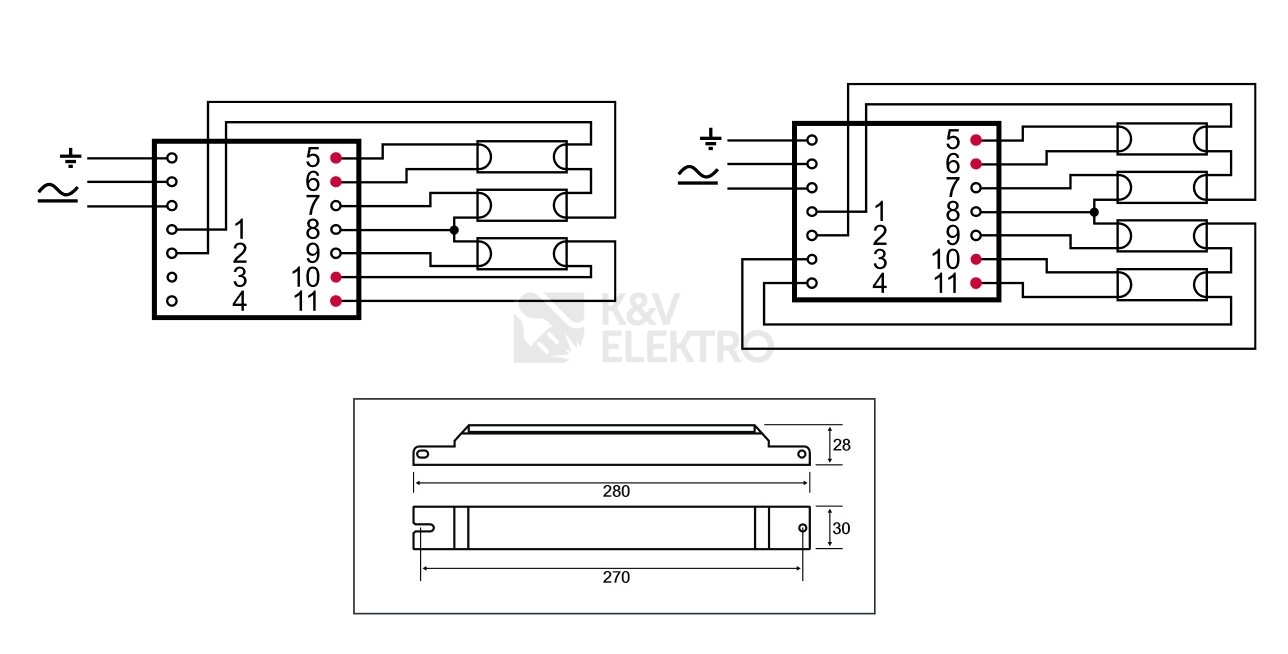 Obrázek produktu Elektronický předřadník Helvar EL 3/4x18 NGN pro zářivky T8 (18 W) 1