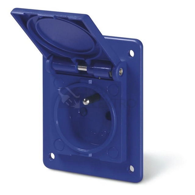 Obrázek produktu Zásuvka vestavná SCAME 230V IP44 s víčkem modrá 570.4091 0