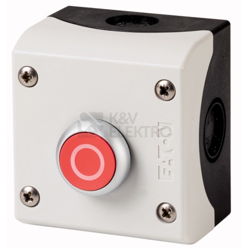Tlačítko ve skříňce Eaton RMQ-Titan M22-D-R-X0/KC11/I 1NO+1NC