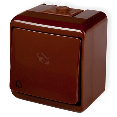 TLACITKO 1/0 JUNIOR IP44 HNEDY