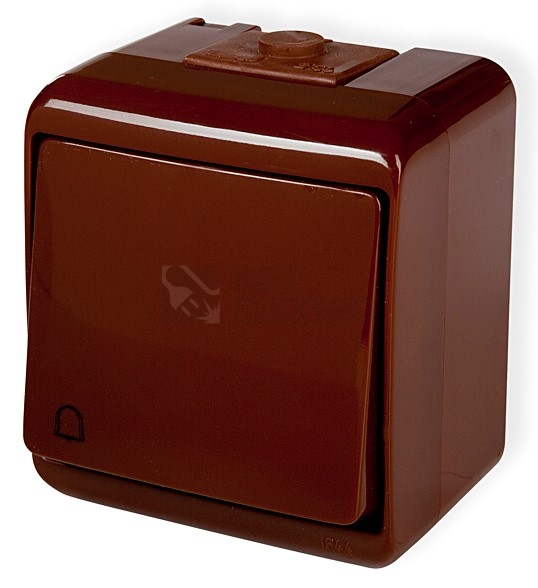 Obrázek produktu TLACITKO 1/0 JUNIOR IP44 HNEDY 0