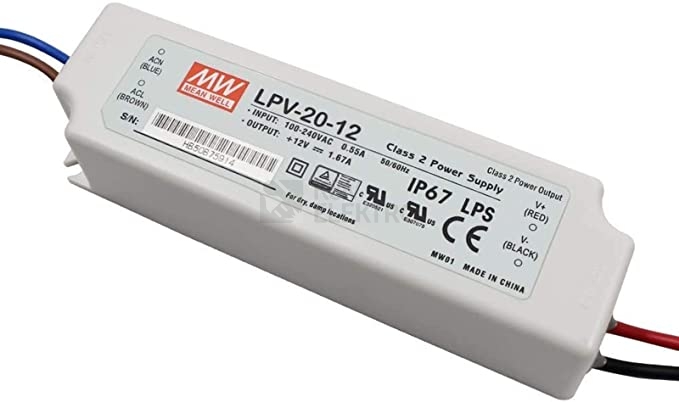 Obrázek produktu Napájecí zdroj MEAN WELL pro LED 12VDC 20W LPV-20-12 0