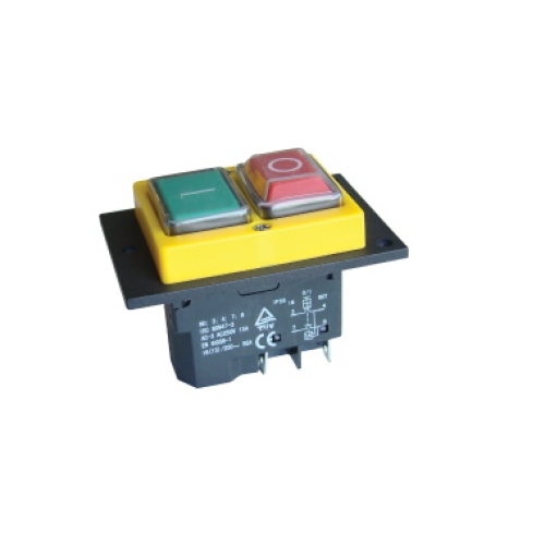 Levně Přístrojový tlačítkový spínač TRACON SSTM-02 230V/12A IP54 žlutá