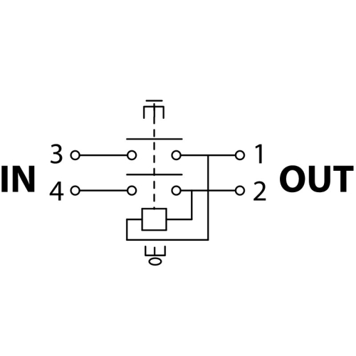 Přístrojový tlačítkový spínač TRACON SSTM-02 230V/12A IP54 žlutá