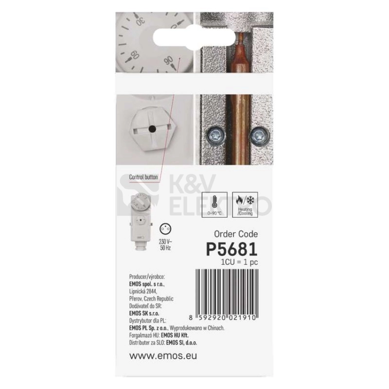 Obrázek produktu Příložný termostat EMOS T80 4
