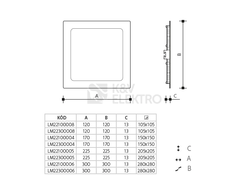 Obrázek produktu Svítidlo downlight THIN vestavné hranaté 18W 3000K teplá bílá LEDMED LM22100005 1