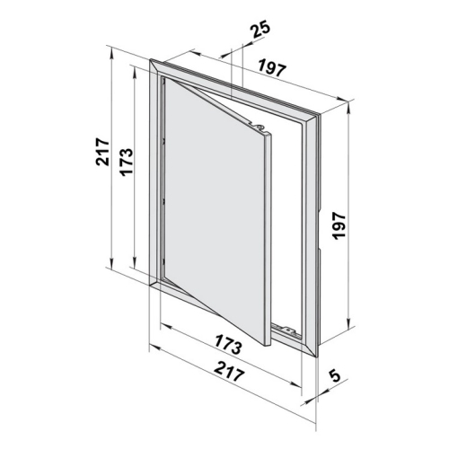 Plastová revizní dvířka VENTS D 200x200mm bílá 1009792