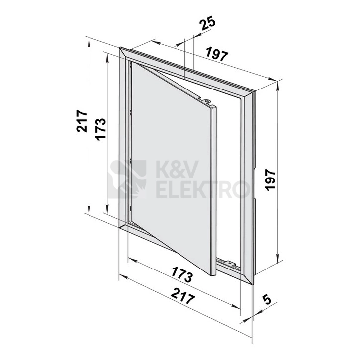 Obrázek produktu Plastová revizní dvířka VENTS D 200x200mm bílá 1009792 2