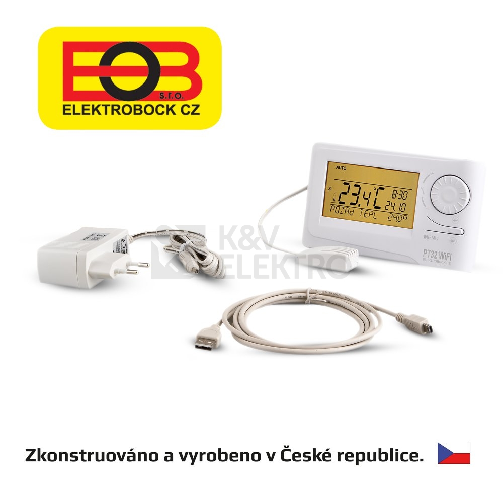 Obrázek produktu  Chytrý termostat ELEKTROBOCK PT32 WiFi 3