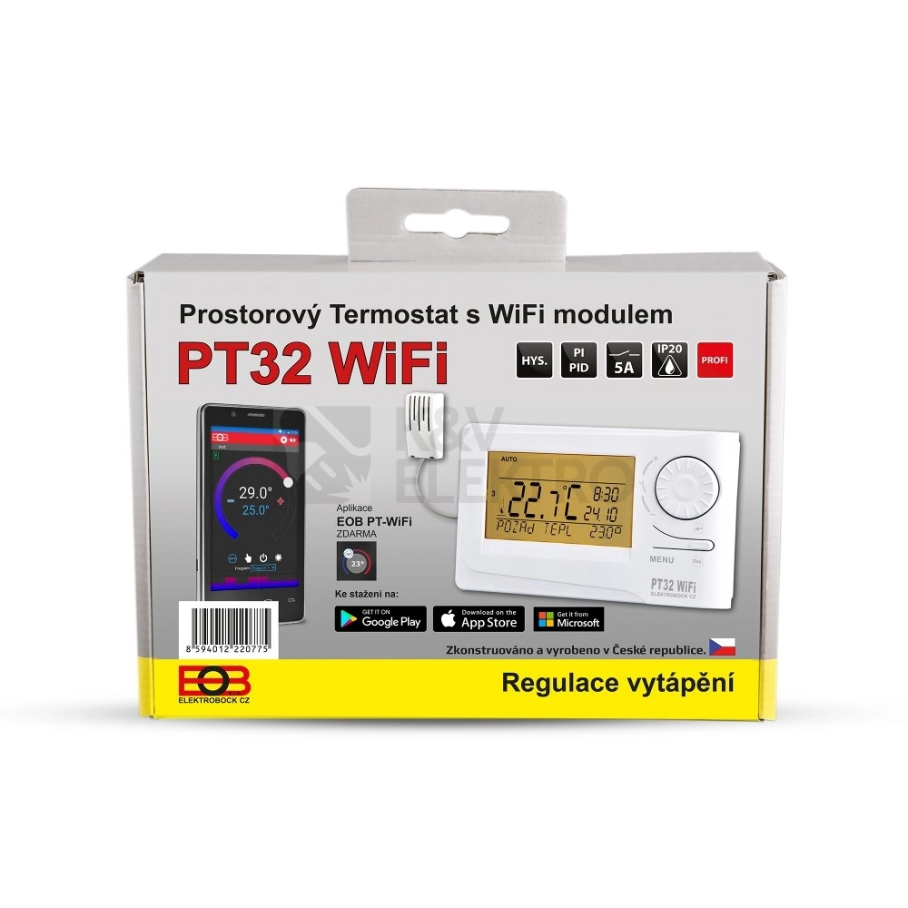Obrázek produktu Chytrý termostat ELEKTROBOCK PT32 WiFi 4