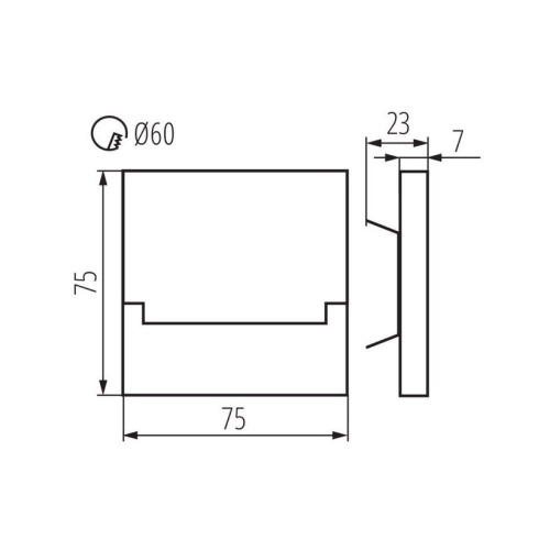Orientační svítidlo 12V Kanlux SABIK LED WW 0,8W 3000K teplá bílá 23108 (obrázek 11)