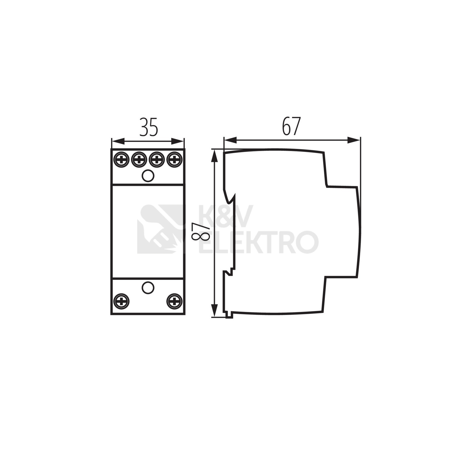 Obrázek produktu Zvonkový transformátor 220-240V/8,12,24VAC Kanlux KTF-8-24 23260 1