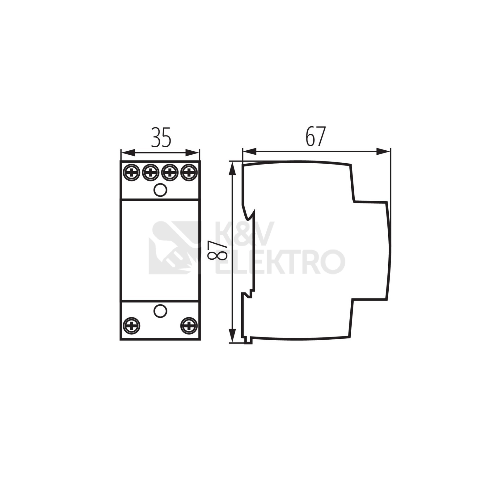 Obrázek produktu Zvonkový transformátor 220-240V/8,12,24VAC Kanlux KTF-8-24 23260 1