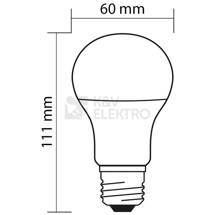 Obrázek produktu LED žárovka E27 McLED 6,5W (40W) teplá bílá (2700K) ML-321.069.87.0 6