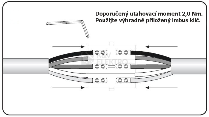 Obrázek produktu Kabelová spojka gelová SHARK 6801C se svorkovnicí 3x(1,5-6mm2) pro Cu/Al 1005453 2