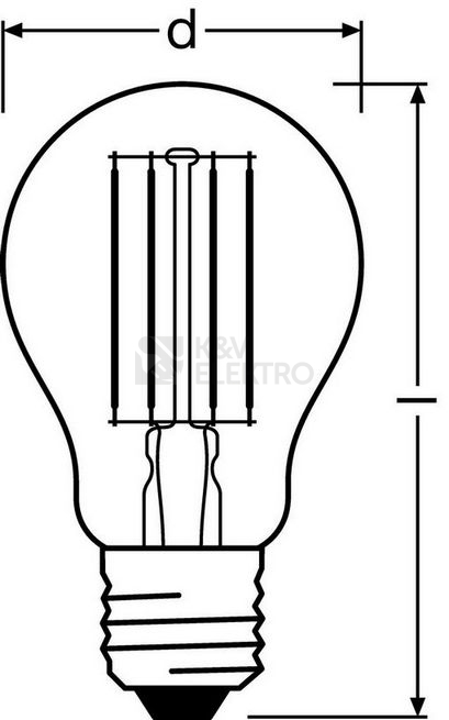Obrázek produktu LED žárovka E27 OSRAM Filament CLA FIL 7,5W (75W) teplá bílá (2700K) 2