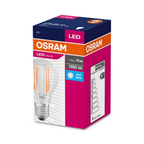 LED žárovka OSRAM VALUE CLASSIC A E27 7,5W 4000K