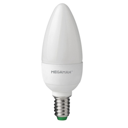 Levně LED žárovka E14 Megaman LC0405.5/WW/E14 B35 5,5W (40W) teplá bílá (2800K), svíčka