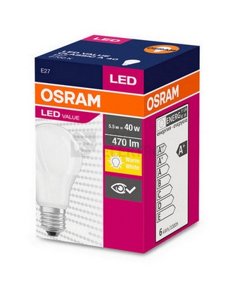 Obrázek produktu LED žárovka E27 OSRAM CLA FR 5W (40W) teplá bílá (2700K) 6