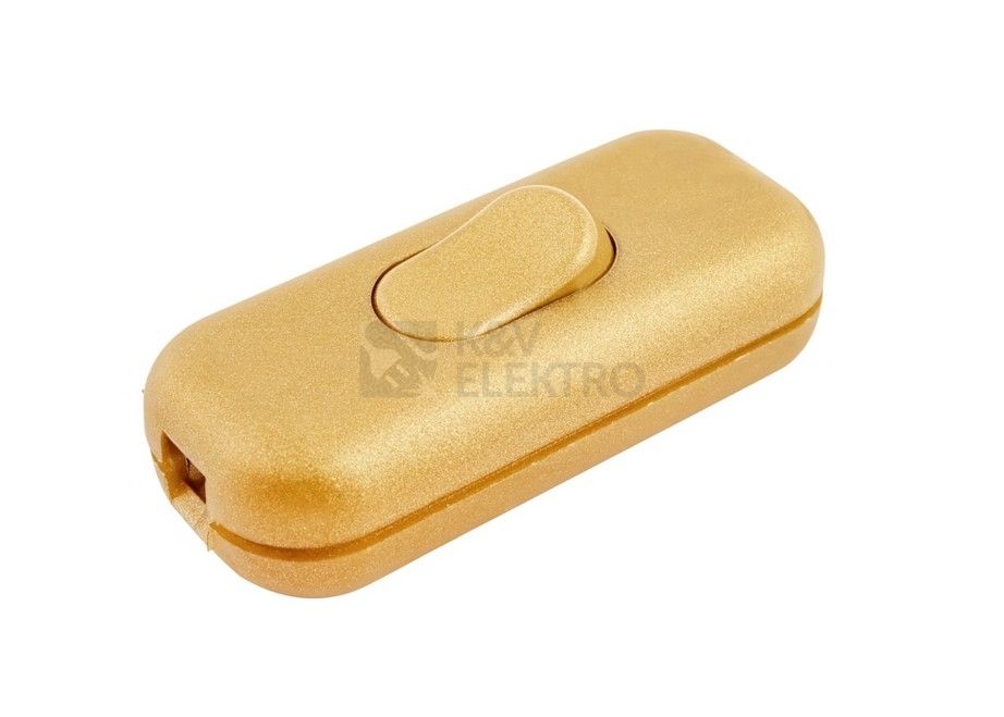 Obrázek produktu  Vypínač kolébkový zlatý Eleman 300/1/V/P 1000509 1pól. 0