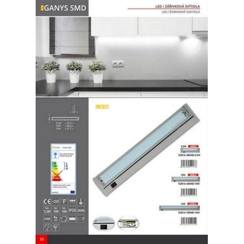LED svítidlo Ecolite GANYS TL2016-70 15W neutrální bílá 4100K 92cm (obrázek 4)