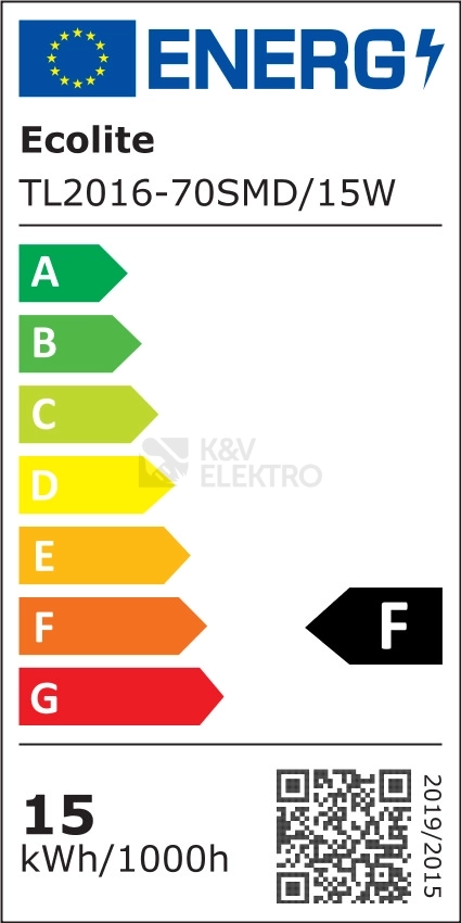 Obrázek produktu LED svítidlo Ecolite GANYS TL2016-70 15W neutrální bílá 4100K 92cm 6
