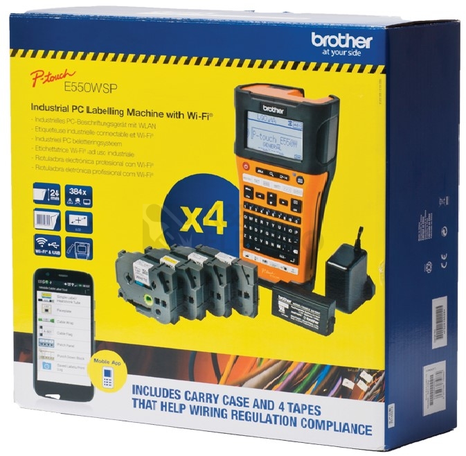 Obrázek produktu Popisovač štítků Brother PTE550WSPYJ1 PROMO PTE550WVPYJ1 0