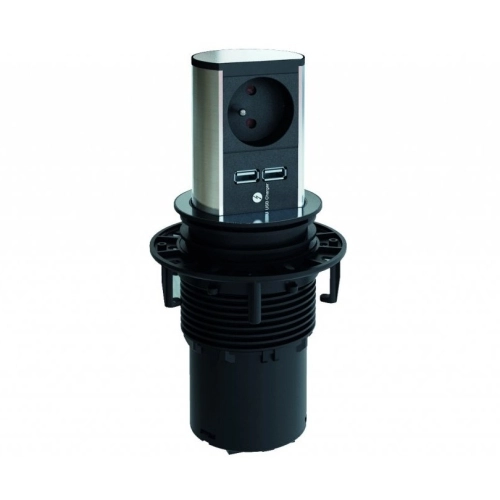 Výsuvný sloupek BACHMANN 928.020 Elevator 1 zásuvka 230V + nabíječka USB