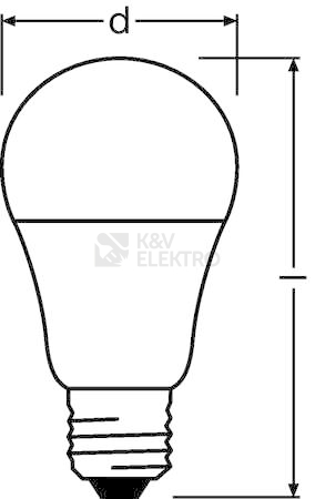 Obrázek produktu LED žárovka E27 Osram PARATHOM CL A FR 11W (75W) teplá bílá (2700K) 1
