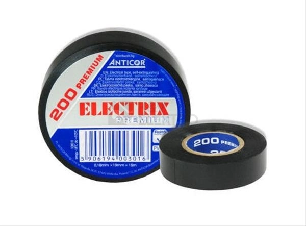 Obrázek produktu Izolační páska Anticor Electric premium 200 50mm x 18m černá 0