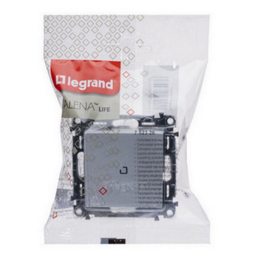 Legrand Valena LIFE vypínač č.6 schodišťový s podsvětlením hliník 752326