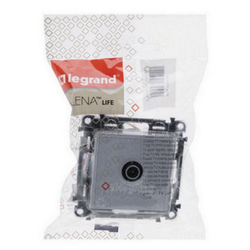 Legrand Valena LIFE televizní zásuvka TV koncová HVĚZDA 1,5dB hliník 753351