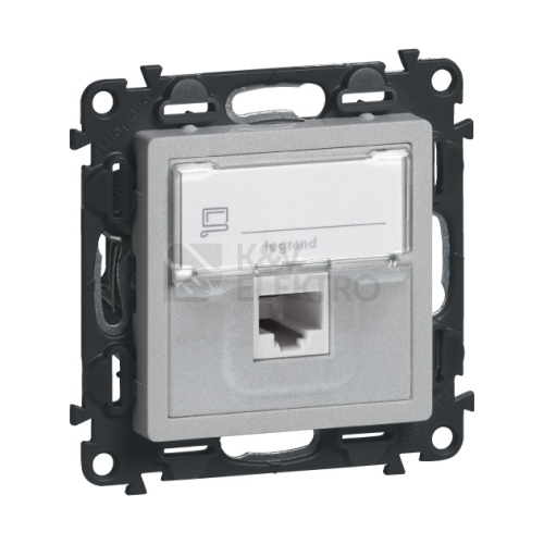 Legrand Valena LIFE datová zásuvka 1xRJ45 kategorie 6 UTP hliník 75C6UH1