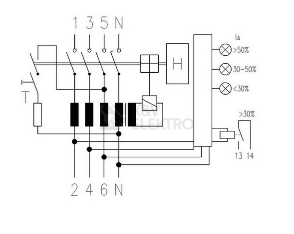 Obrázek produktu Digitální proudový chránič FRCDM-40/4/03-G/B+ 40A, 300mA, 10kA, typ G/B+ 2