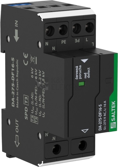 Obrázek produktu  Přepěťová ochrana DA-275-DF16-S s vf filtrem 230V/16A 0