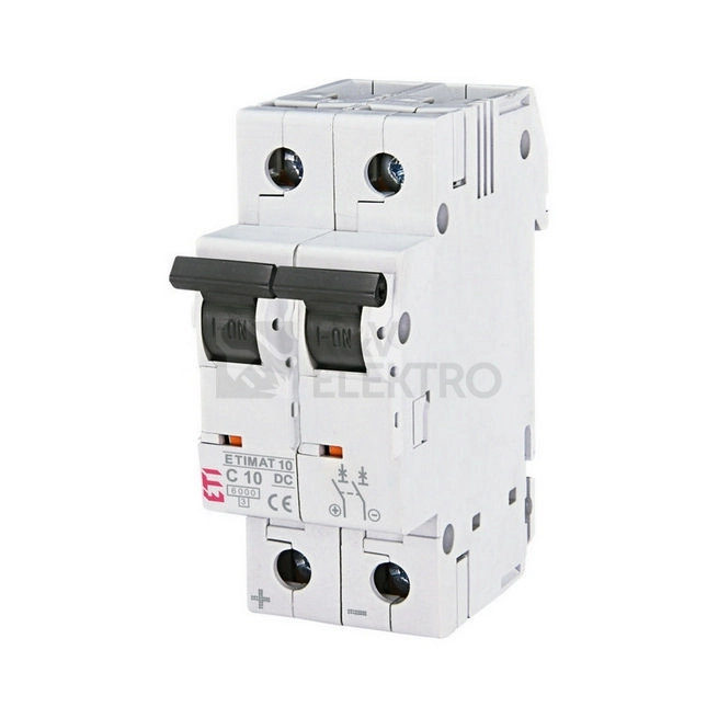 Obrázek produktu Jistič ETI ETIMAT 10 DC 2p C 10A 6kA 002138714 0