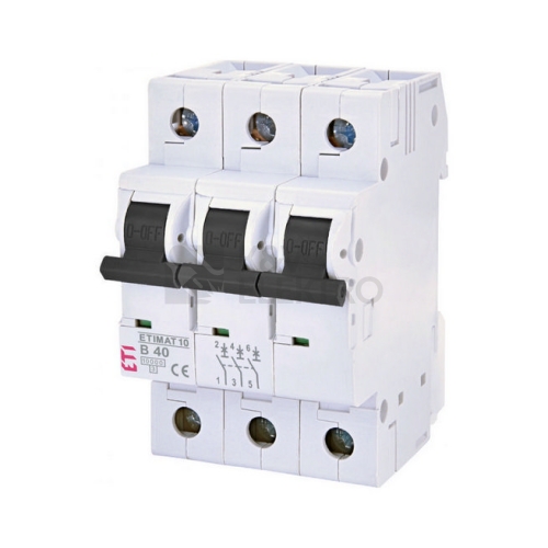 Jistič ETI ETIMAT Colour 3p B 40A 10kA 002100320