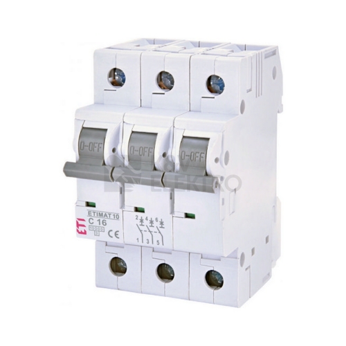 Jistič ETI ETIMAT Colour 3p C 16A 10kA 002101316