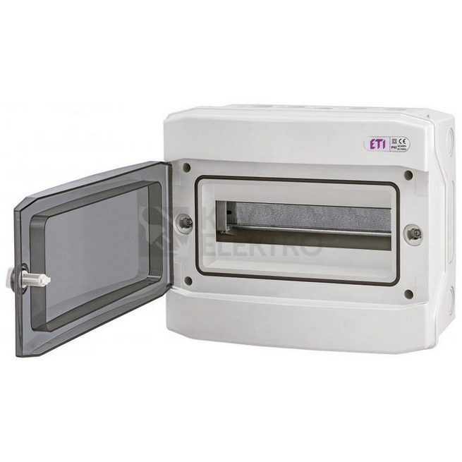 Obrázek produktu Rozvodnice na omítku ETI ECH-12PT 12modulů IP65 s průhlednými dvířky 001101062 0