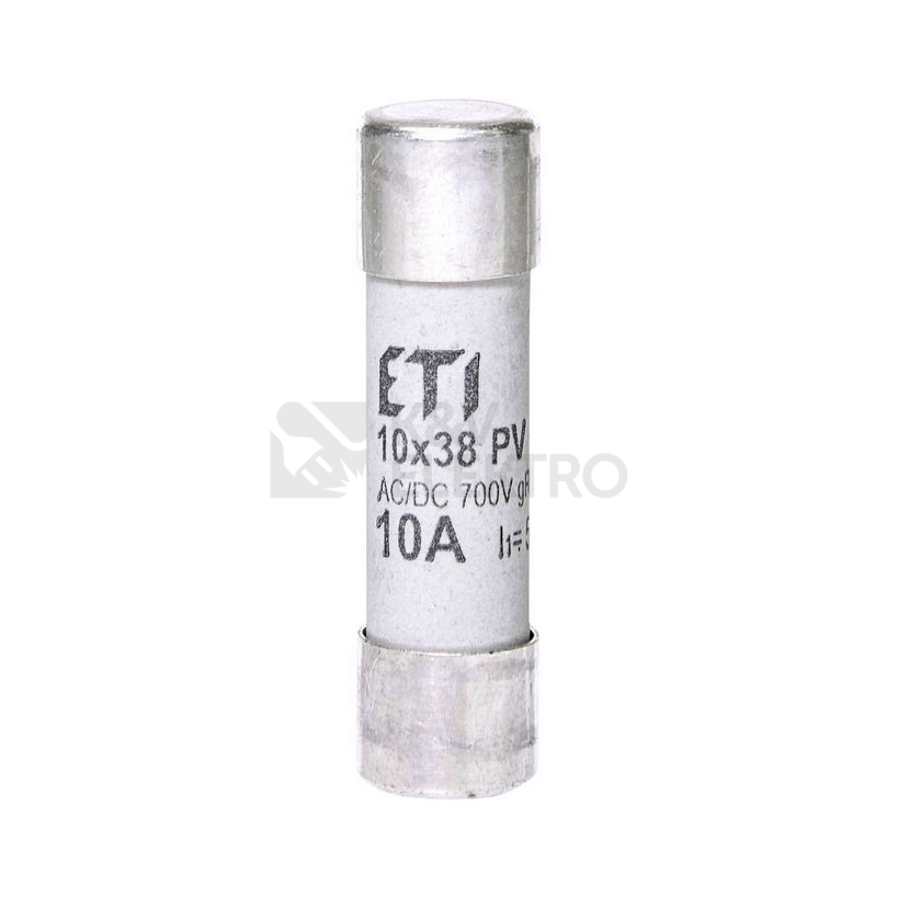 Obrázek produktu Pojistka válcová ETI CH10x38 gR 10A 700V AC/DC pro jištění polovodičových zařízení 0