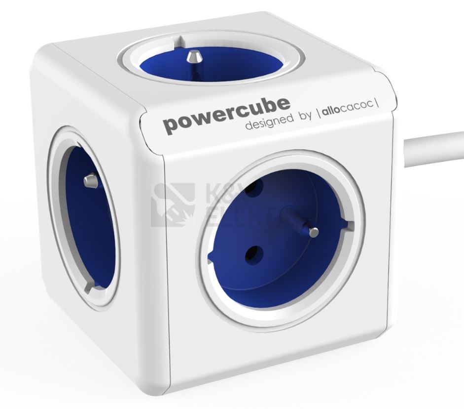 Obrázek produktu  POWERCUBE EXTENDED - 5 x zásuvka + 1,5m přívodní kabel - modrá 0