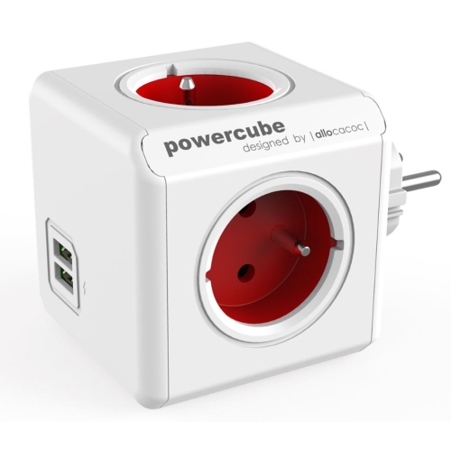 Levně POWERCUBE ORIGINAL USB 4X230V + USB červená