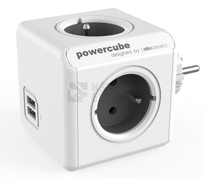 Obrázek produktu POWERCUBE ORIGINAL USB 4 zásuvky šedá 0