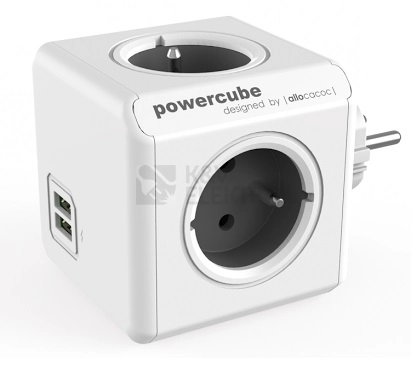 Obrázek produktu POWERCUBE ORIGINAL USB 4 zásuvky šedá 0