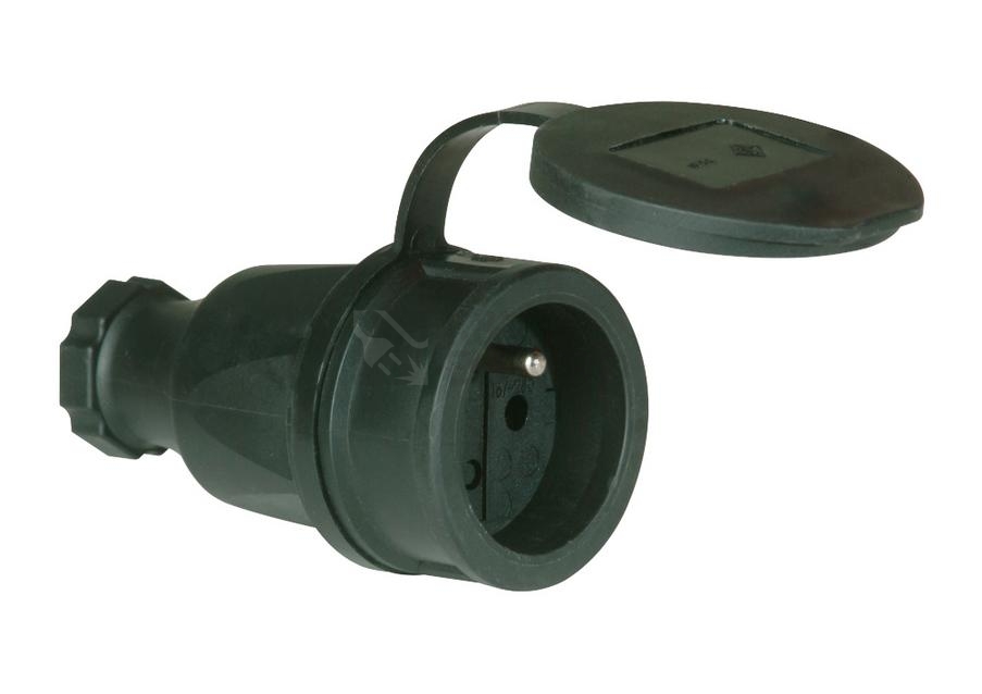 Obrázek produktu Spojka/zásuvka gumová PCE 16A/250V s víčkem IP44 2411-S 0