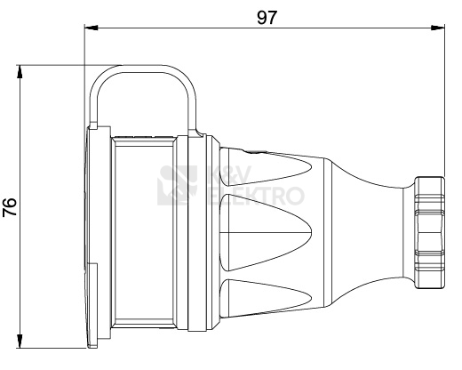 Obrázek produktu Spojka/zásuvka gumová PCE 16A/250V s víčkem IP44 2411-S 1
