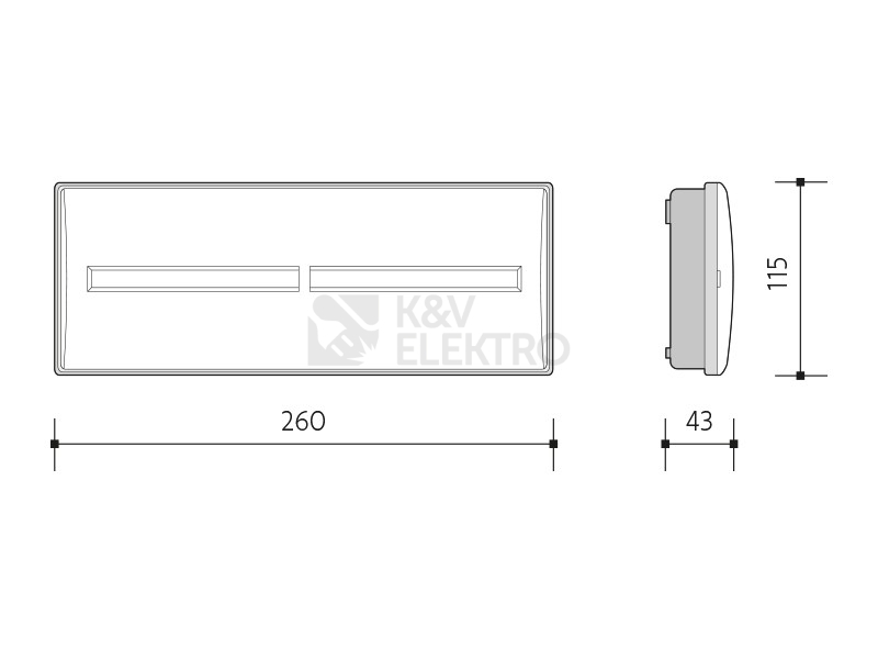 Obrázek produktu Nouzové svítidlo DIANA LED NM 1h 50lm Zemper LDF-3050-C 4