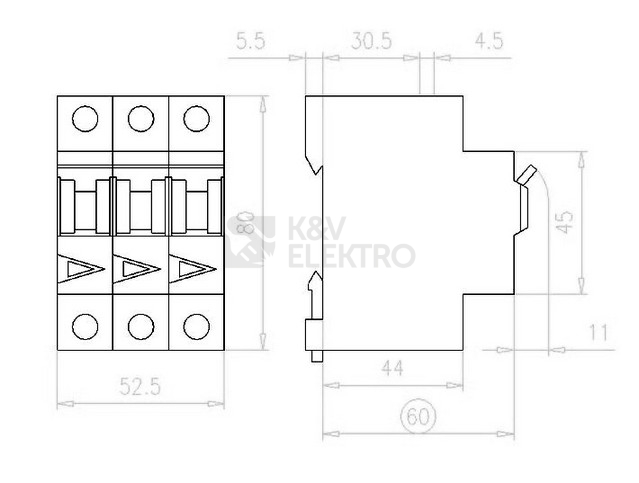 Obrázek produktu  Jistič Eaton FAZ-C0,16/3 C-0,16A 3p 15kA 1