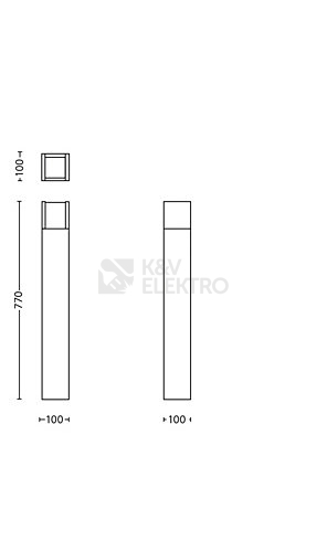 Obrázek produktu Venkovní LED sloupek Philips Arbour 16463/93/16 6,5W 600lm 2700K teplá bílá 1